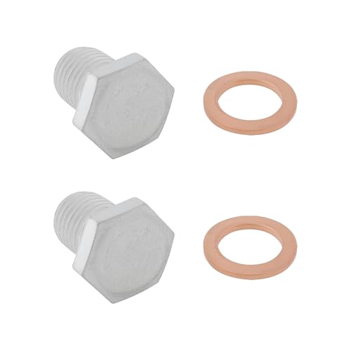 Briny River 2 Tapones de Drenaje del Cárter de Aceite del Coche Tornillo de Drenaje del Cárter de Aceite del Motor con Junta 11131273093 Compatible con BMW E30 E34 E36 E39 M12 X 1,5 X 20,5 X 17 Mm