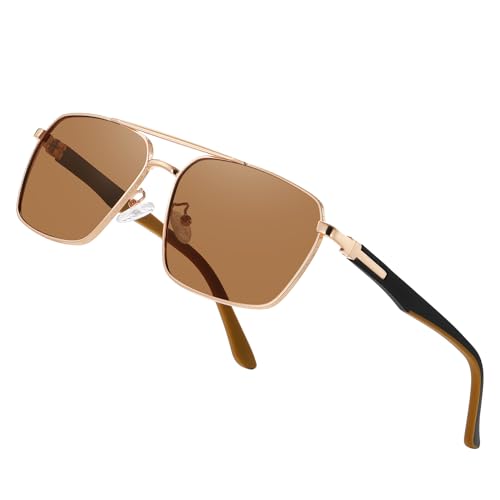 Image of Sunglasses for Men Women Trendy Polarized Sunglasses UV400 Fashion SunGlasses Aviator Sunglasses for Driving Fishing