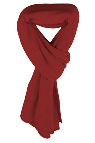 Love Cashmere Women's Fine 100% Cashmere Scarf Wrap - Bright Red - made in Scotland