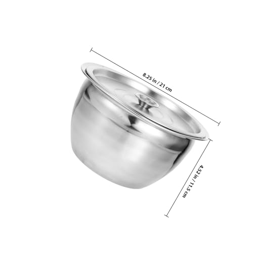 Bol grande para mezclar acero inoxidable con tapa miniatura 2