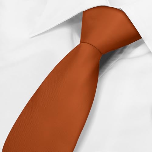 Image of Men's Classic Satin 3.15 inch Soild Color Necktie Wedding Business Tie & Gift Box