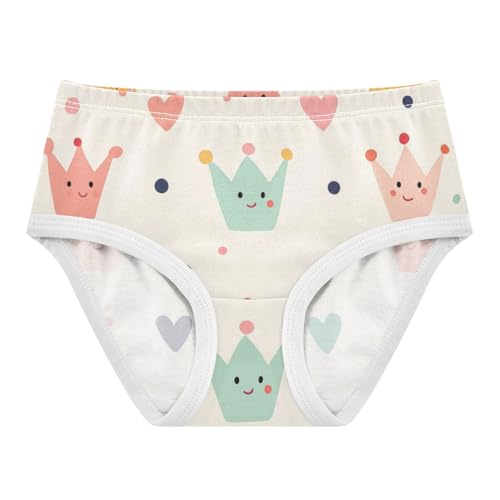 GuoChe Training Panties Soft and Breathable Panties Organic Cotton Toddler Underwear for Girls in Sizes 2T-8Y