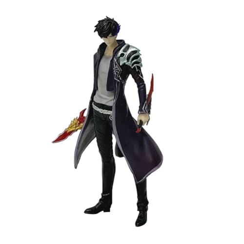LUNK Sung Jin Woo Action Figure,Igris Anime Figure,Sung Jin Woo Battle Pose Cartoon Hero Action Figurine Collection 19CM