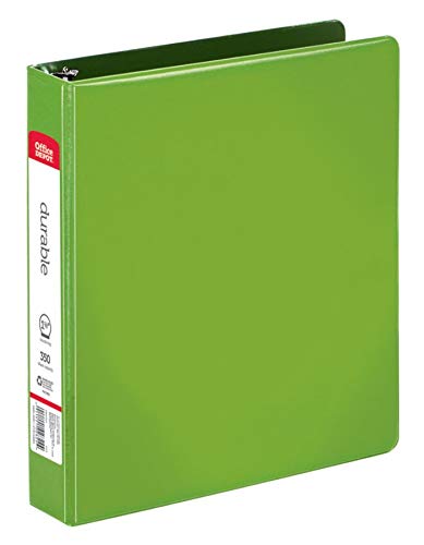 Office Depot Nonstick Round-Ring Binder, 1 1/2in. Rings, 100% Recycled, Green, OD03321
