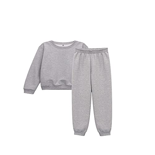 Conjunto Moletom Blusão + Calça Unissex,Mescla Claro,basicamente.,8