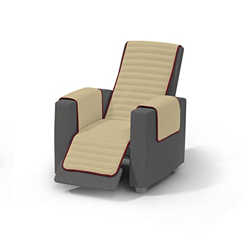 Cubre sillón reclinable italiano acolchado elegante y protector de sofá individual 3
