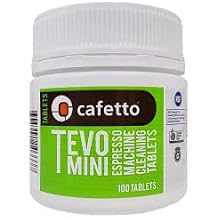 Cafetto Tevo Tablets Mini 1.5g 100 Tablets for manual and semi automatic espresso machines. Compatible with Breville, Sage, Gaggia, Rancilio, Rocket, ECM, Profitec, Lelit.