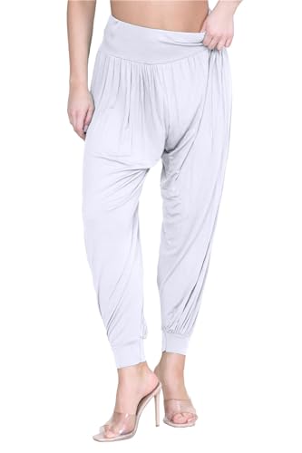 Pantalones Hareem Ali Baba holgados de longitud completa blancos en talla 36-38