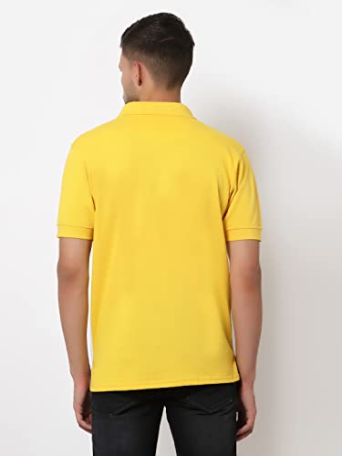 Image of UZARUS Mens Solid Cotton Regular Fit Polo T-Shirt