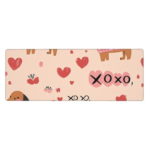 Grand tapis de souris de jeu teckel 80x30cm pour protéger votre bureau