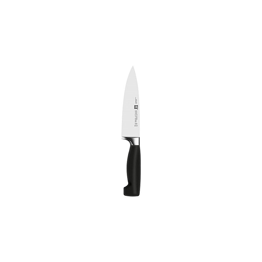 Zwilling-JA-Henckels-Twin-Four-Star-6-Inch-High-Carbon-Stainless-Steel-Chefs-Knife-Black Zwilling J.A. Henckels Twin Four Star 6-Inch High Carbon Stainless-Steel Chef's Knife, Black