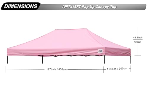 Image of ABCCANOPY Replacement Canopy Top for Pop Up Canopy Tent 10x15 Pink