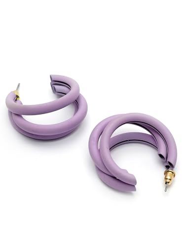 Image of Bohey by KARATCART Gold-Toned Classic Half Hoop Earrings for Women
