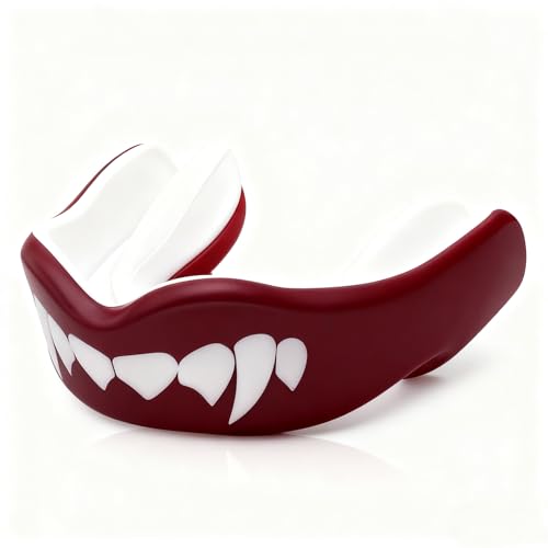 #Commissioniguadagnate<br>Sport Protège Dents Premium Protege Dents Paradenti Boxe Paradenti per MMA Muay Thai Hockey e Tutti Gli Sport di Contatto Facilmente Adattamento rosso