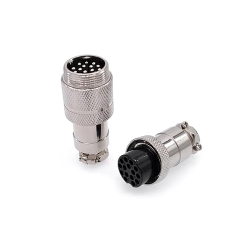 Conector circular GX20 de 2 pines ideal para paneles eléctricos y cables de aviación