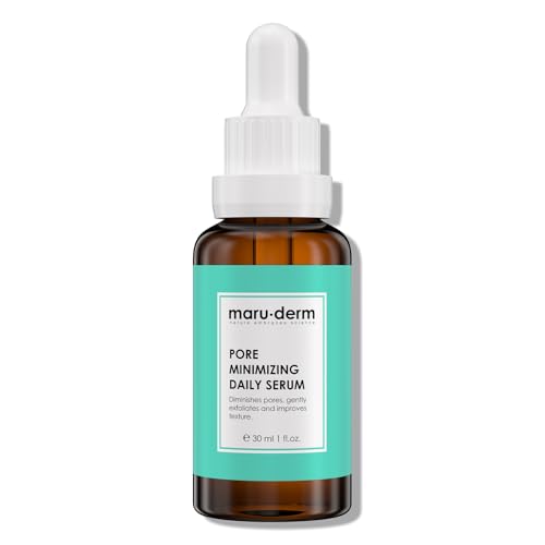 Maruderm Sérum Reductor de Poros con Ácido Salicílico y Niacinamida - Tratamiento Facial Refinador, Matificante y Alisador para una Piel Equilibrada - 30 ML