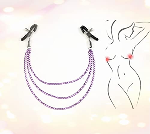Joyas ajustables de silicona con lazo con cadenas de metal, anillos, abrazadera no perforante para mujeres
