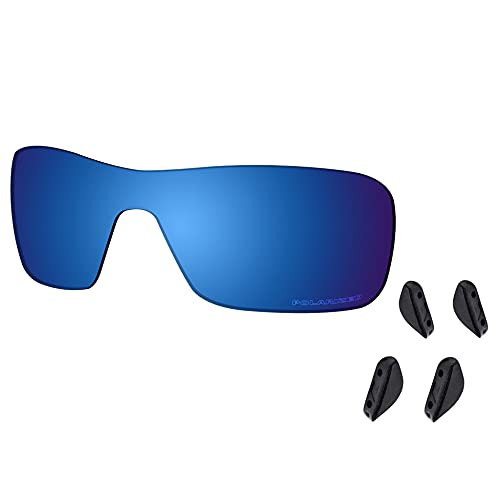 Image of SAUCER Premium Replacement Lenses & Nosepads for Oakley Turbine Rotor OO9307 Sunglasses High Defense - Midnight Blue Polarized