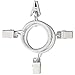 AMZSEVEN 40 Pack Curtain Rings with Clips, Drapery Clips with Rings, Drapes Rings 1.26 in Interior Diameter, Fits up to 1 in Curtain Rod, White
