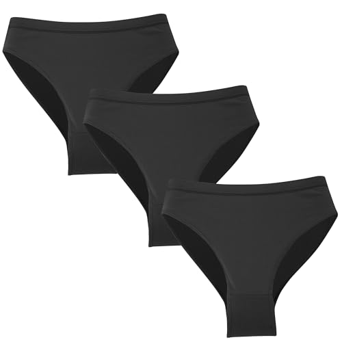 FEOYA Girls Dance Briefs Ballet Panties No Show Seamless 3 Pack High Cut Profession Ballerina Gymnastics Underwear