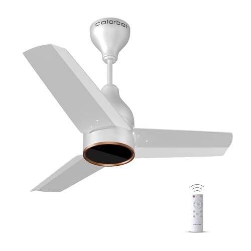 Image of Colorbot Prizma BLDC Ceiling Fans 900mm | BEE 5 Star Rated 850 RPM | Savings up to 67% | Remote Control (Boost, Timer, Reverse Mode) | 4 Years Warranty | Arctic White (New Launch)