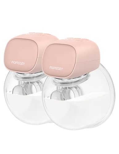 Image of Momcozy S9 Pro Upgraded Wearable Breast Pump, Hands-Free Design with Extended Battery Life & LED Display, Double Electric Portable Pump with 2 Modes & 9 Levels, 24mm, 2-Pack, Pink