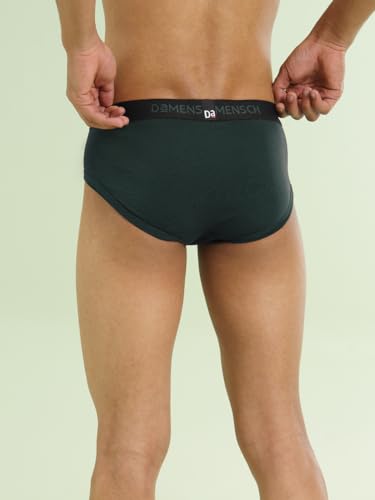 Image of DAMENSCH Mens Premium Cotton Solid Briefs ReFRSH Single of Peppermint Powered-Pack of 1-Pine Green-X-Large