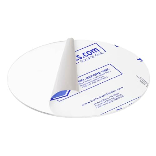 Image of Clear Acrylic Plexiglass Lucite Circle Round Disc Every Thickness and Diameter Available