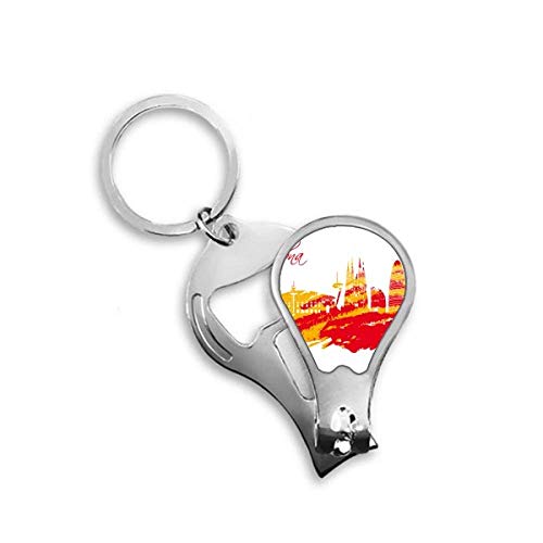 Toenail Clipper Barcelone coupe-ongles de voyage au motif de silhouette de ville