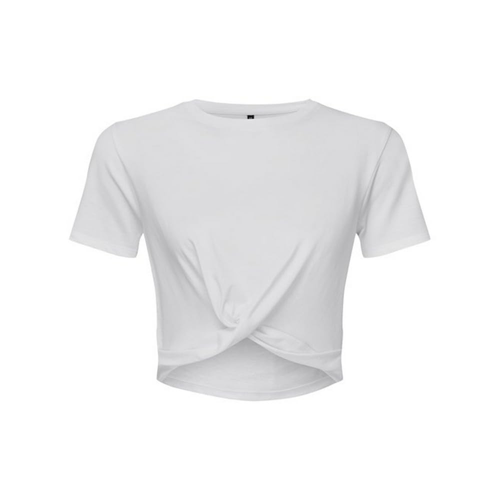TriDri Womens/Ladies Twisted Crop Top (S) (White)