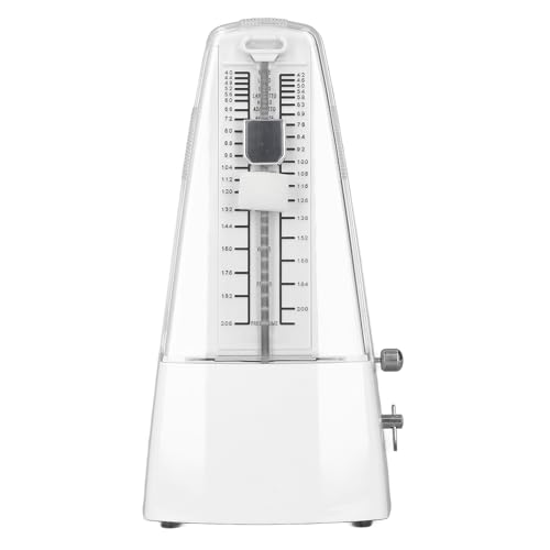 Professional Mechanical Metronome Universal Piano Metronome for Guitar Violin Drums and Other Musical Instruments (White)