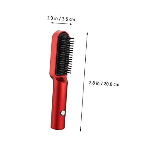 Cepillo alisador y rizador de cabello SaditY rojo 3 piezas miniatura 2