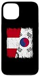 Peru, Südkorea, halbe Flagge, peruanisches südkoreanisches Erbe Hülle für iPhone 13