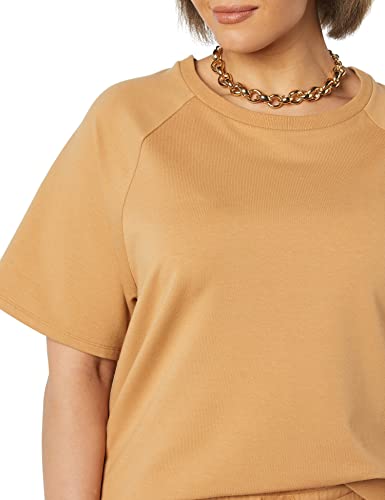 Image of Daily Ritual Women's Terry Cotton and Modal Cropped Crewneck Short Sleeve Sweatshirt