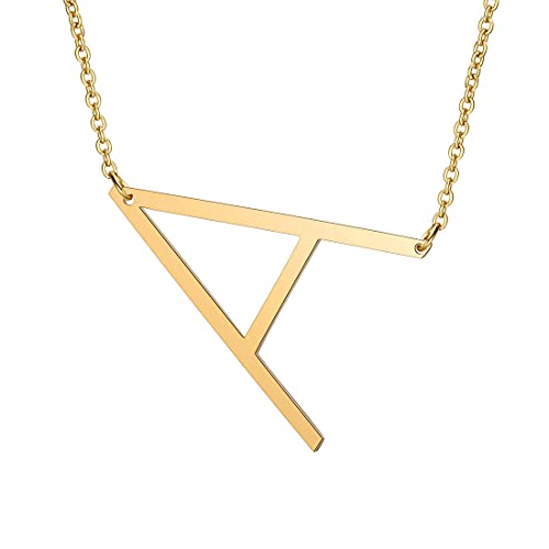 Image of Yellow Chimes Fashion Stainless Steel Gold Plated Initial Letter Pendant for Women and Girls