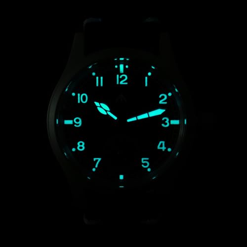 Image of TACTICAL FROG Militado D12 Military Mens Watch VD78 Quartz Sapphire Crystal C3 Super Luminous 36mm Dial Military-Style Dress Watches, 100M Waterproof