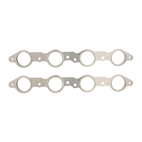 Image of KAX MLS Exhaust Manifold Header Gasket Fit for Chevy Silverado 1500 Tahoe Suburban Corvette Avalanche Express Avalanche, GMC Sierra 1500 Yukon XL 1500, for LS1 LS2 LS3 LS6 LQ4 LQ9 4.8 5.3 5.7 6.0 6.2L