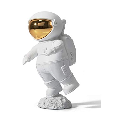 HAUCOZE Astronaut Sculpture Decor Modern Statue Figure Table Centerpiece Polyresin 7.5 inch Cover