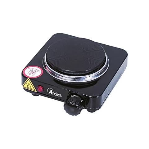 ARDES - AR1F18 Kleiner Elektroherd mit 1 gusseisernen Platte aus lackiertem Stahl Durchmesser Platte 9,5 cm Cover
