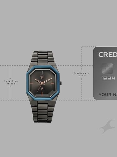 Image of Fastrack Vyb Pioneer with Quartz Analog Grey Dial Grey Alloy Strap Watch for Men - FV30048KM01W
