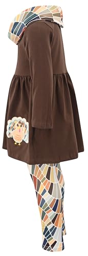 Image of Unique Baby Girls Kids Toddler 3pc Outfit Set Long Sleeve Lightweight Tunic Top Leggings and Scarf