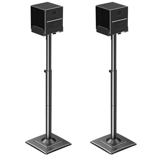 Mountup MU9138 Universal Speakers Stands Pair 34 Inch To 43.3 Inch Height Adjustable Holds Bookshelf Speakers Satellite Speakers Up To 11Lbs Cable Concealing 1 Pair Spring-Loaded Plate Extends To 10 Inch Mu9138 Black thumb #8