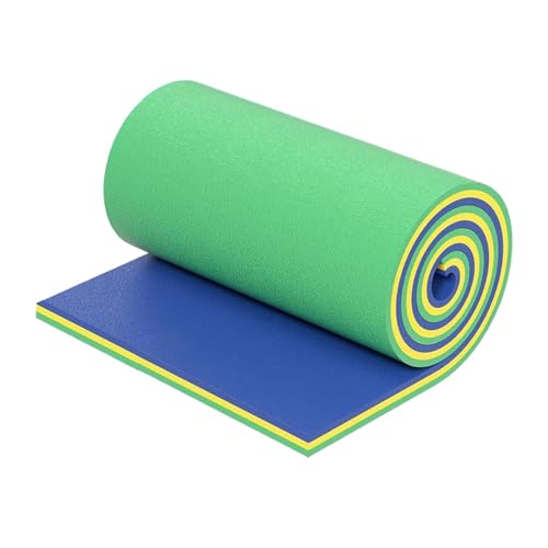 F Fityle Colchoneta Flotante de Agua, Almohadilla Flotante Ligera para Piscina, balsa Flotante, colchón de salón para Barco, Adultos, Playa al Aire Libre, río, Verde Amarillo Azul
