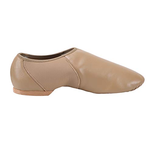 Arcliber Leather Slip On Jazz Shoe For Girls Boys (Little Child) Brown 13.5M #TOP3