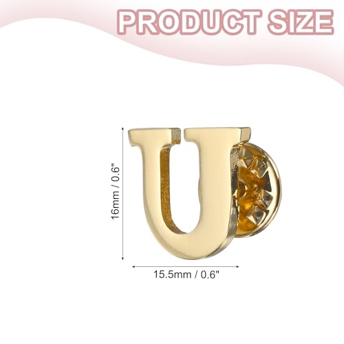 Image of PATIKIL Letter Lapel Pins, Initial Alphabet Collar Pins Letter Brooch Pins for Women Men Shirt Dress Suits