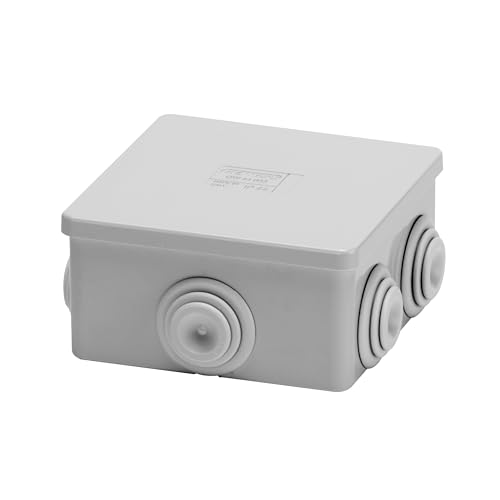 6 Caja de derivación estanca IP44 80x80x40 mm con tapa a presión Gris (6)