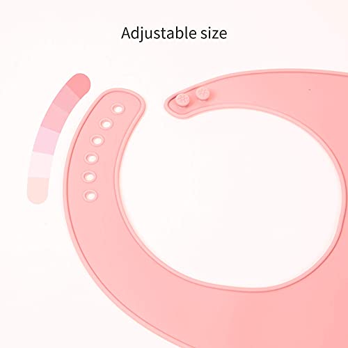 Silicone Bib,Adjustable,Full Silicone Waterproof,No Clean For Babies,Children #TOP4