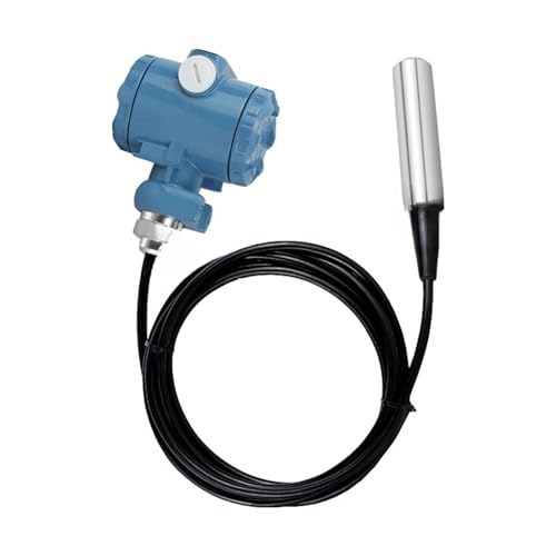 RWRAPS 0-10v Submersible Liquid Level Transducer Indicator Deep Well Water Level Sensor LCD Level Sensor Transmitter for Pump(Size:5m Range 5m Cable)
