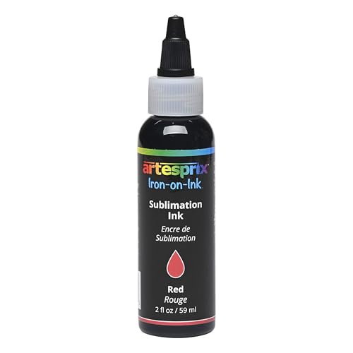 Artesprix Sublimation Ink for Crafting, Painting, Stamping, & Air Brush, Red, 2 fl. Oz.