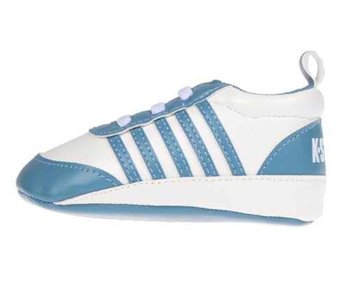 K-Swiss Infant Shoe - Boys Athletic Crib Soft Bottom Baby Shoes - Sneakers and First Walking Shoes for Babies, Blue, 13